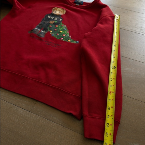 Polo by Ralph Lauren Red Sweater with Bear and Tree XL 18-20 - Picture 6 of 9